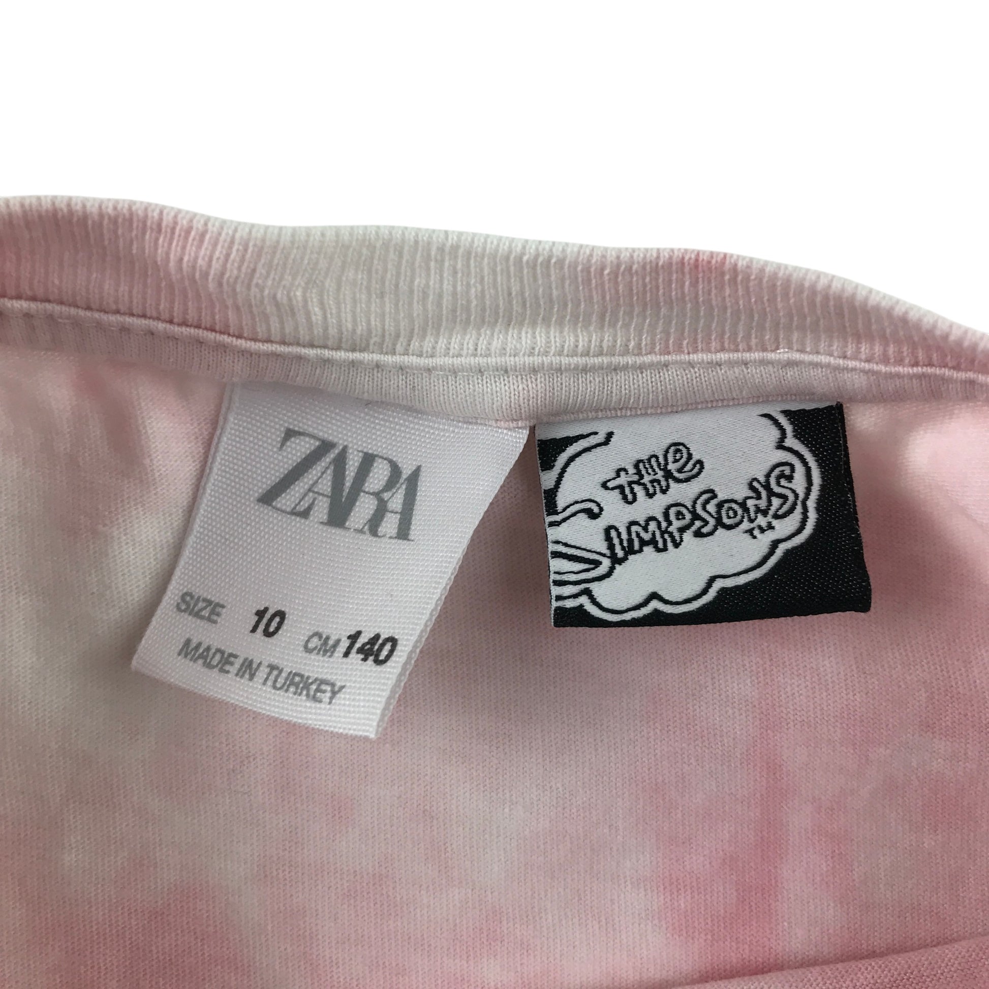 Zara and Primark summer bundle 9-10 years pink Lisa Simpson oversized t-shirt and lilac shorts cotton
