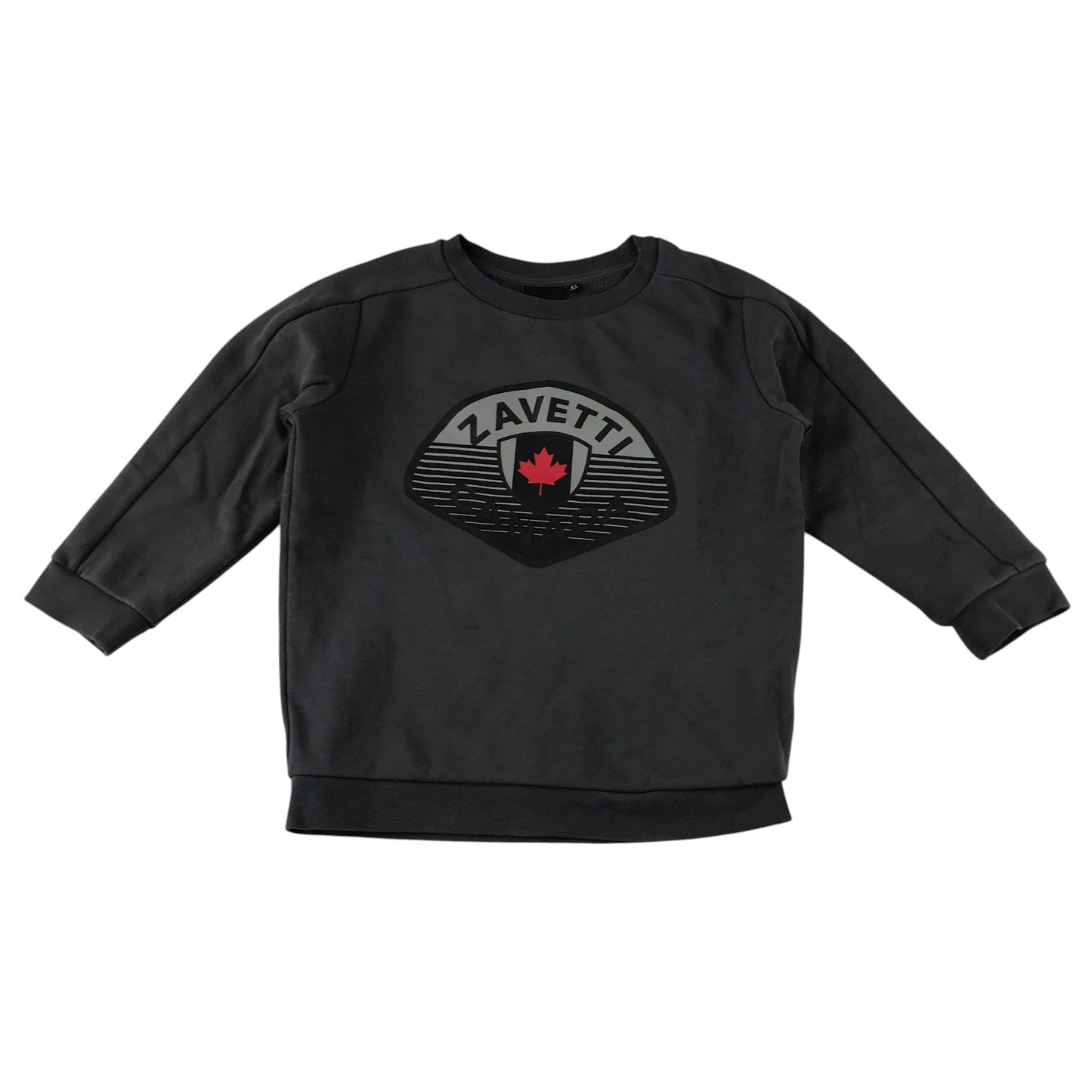 Zavetti Canada 6-7 years dark grey print sweater