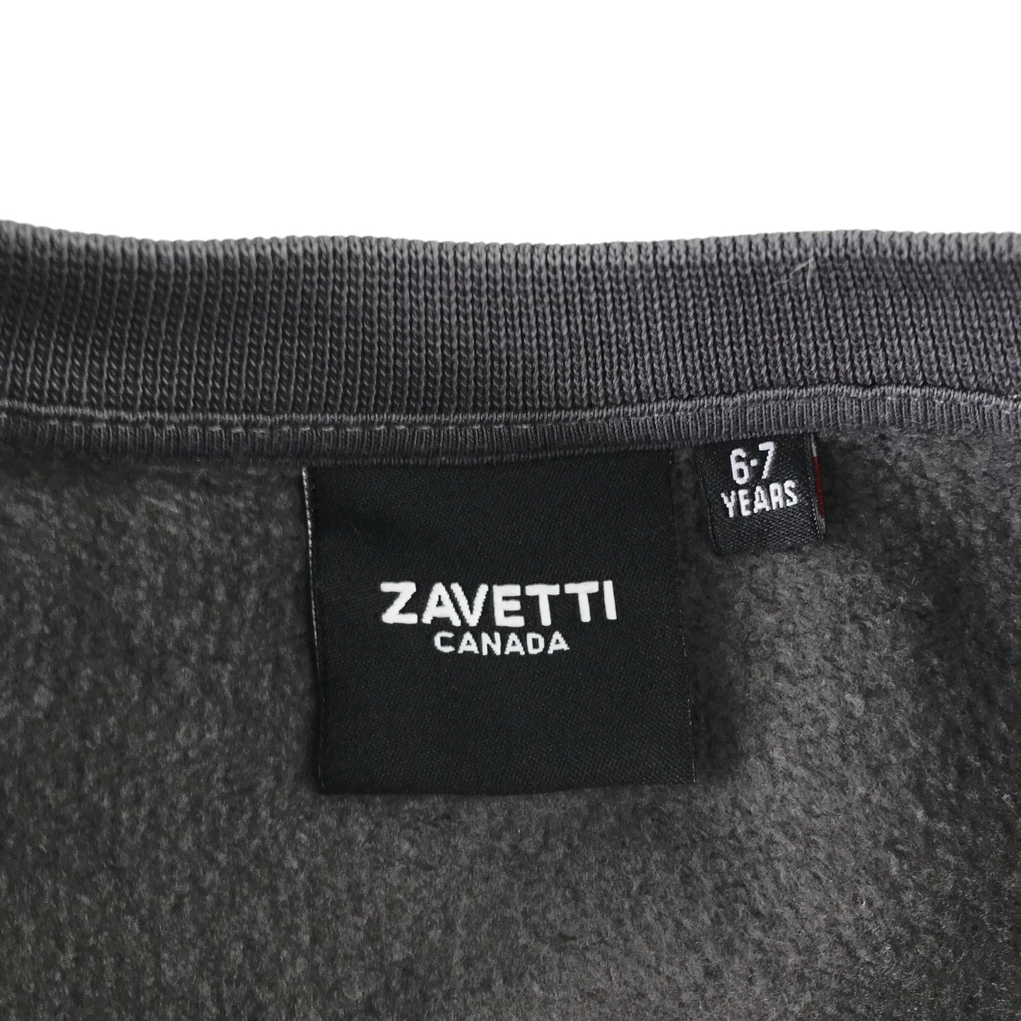 Zavetti Canada 6-7 years dark grey print sweater