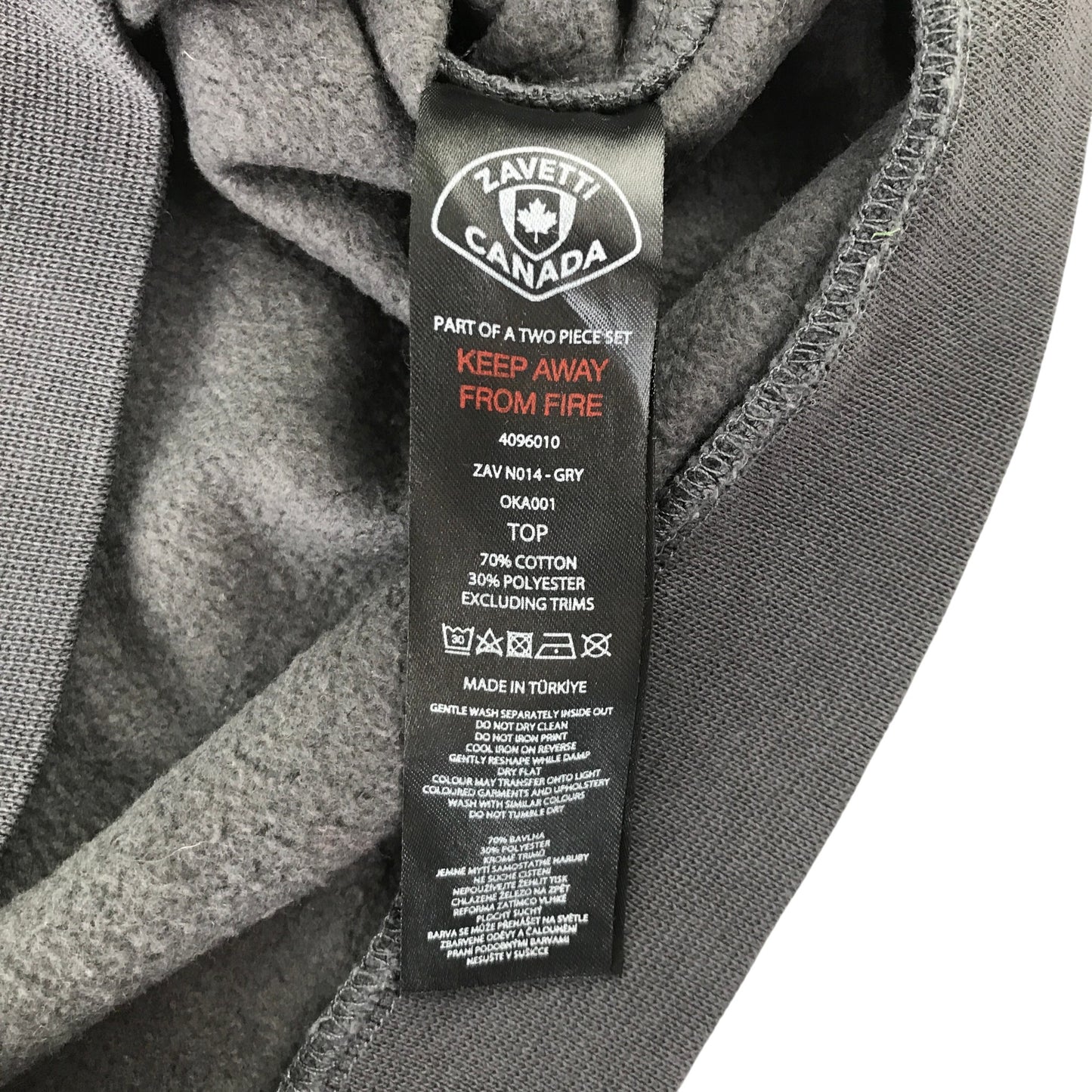 Zavetti Canada 6-7 years dark grey print sweater