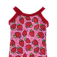 Zoggs swimsuit 4-5 years pink and red strawberries one piece cossie