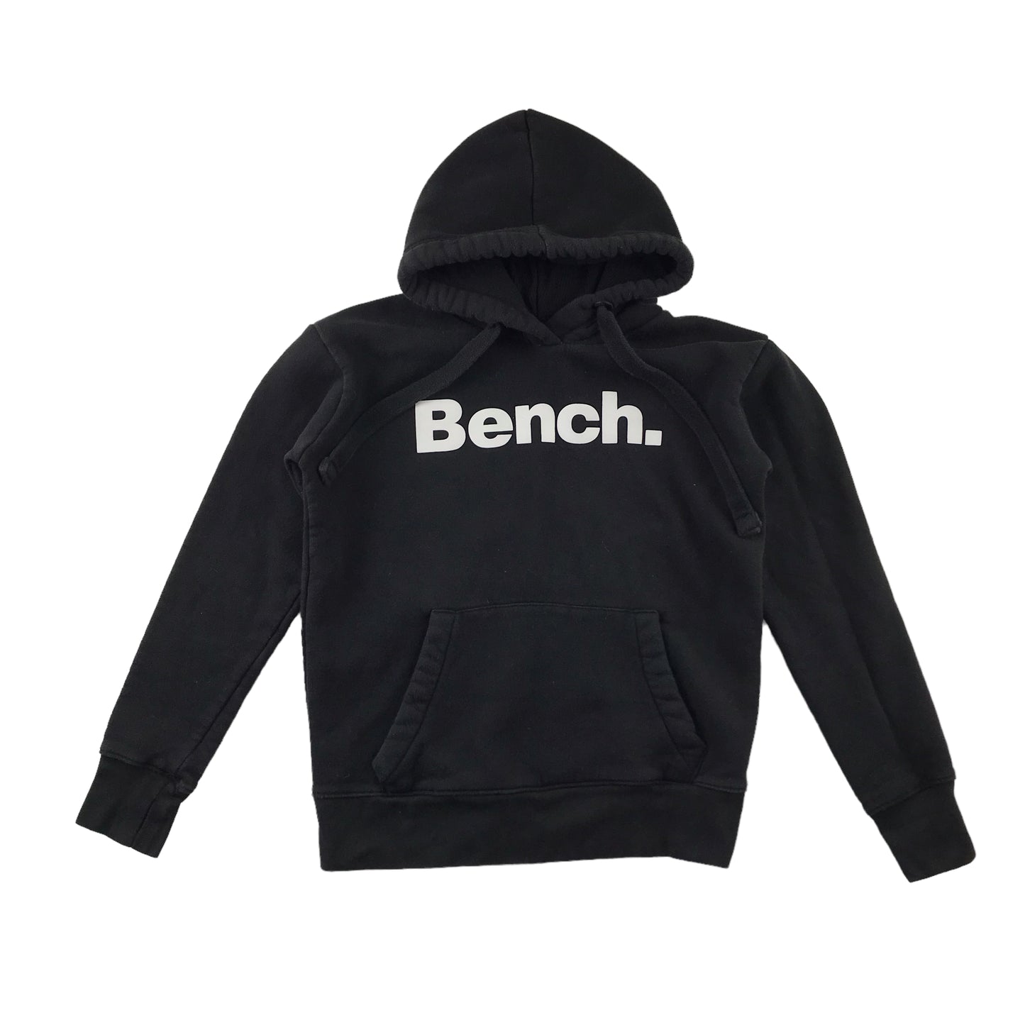 Bench hoodie womens size UK 8 black plain pullover with logo