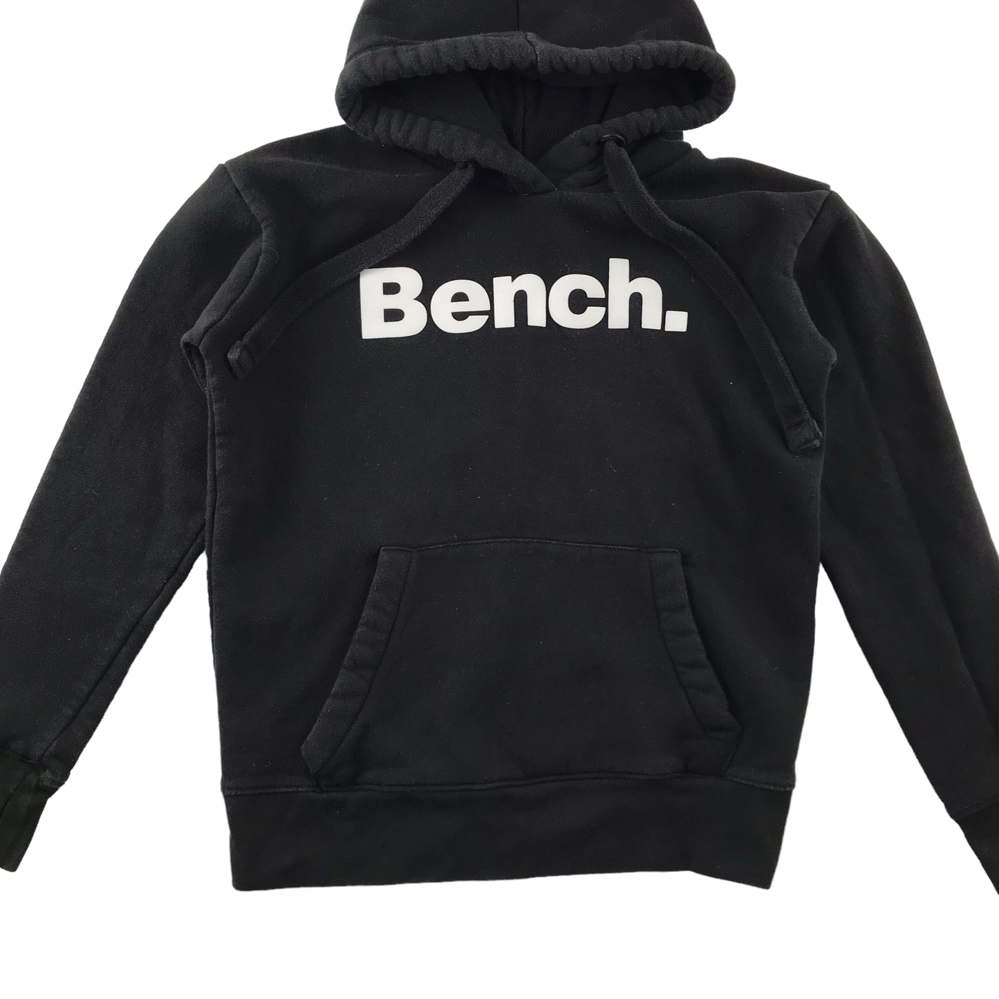 Bench hoodie womens size UK 8 black plain pullover with logo