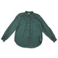 H&M blouse womens size UK 10 teal cubic print pattern long sleeve button up