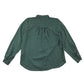 H&M blouse womens size UK 10 teal cubic print pattern long sleeve button up