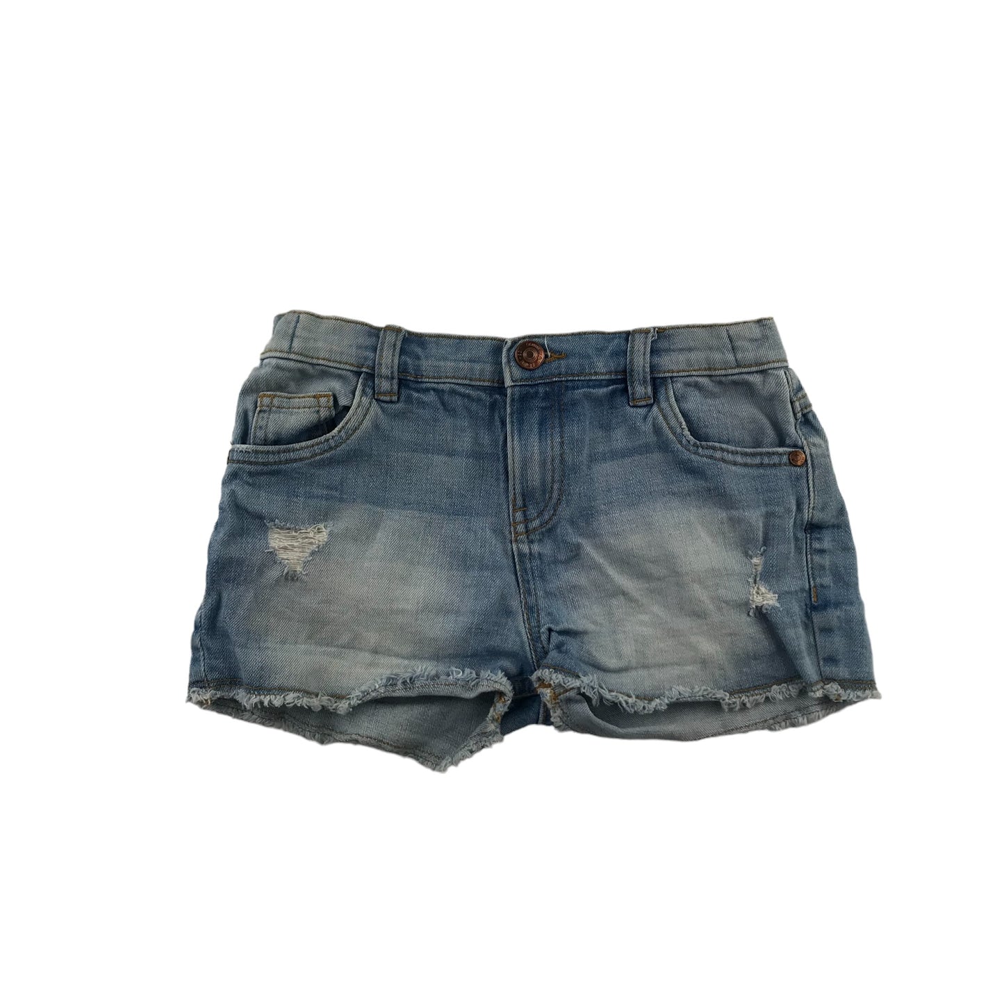 F&F shorts 6-7 years light blue denim worn effect stretchy