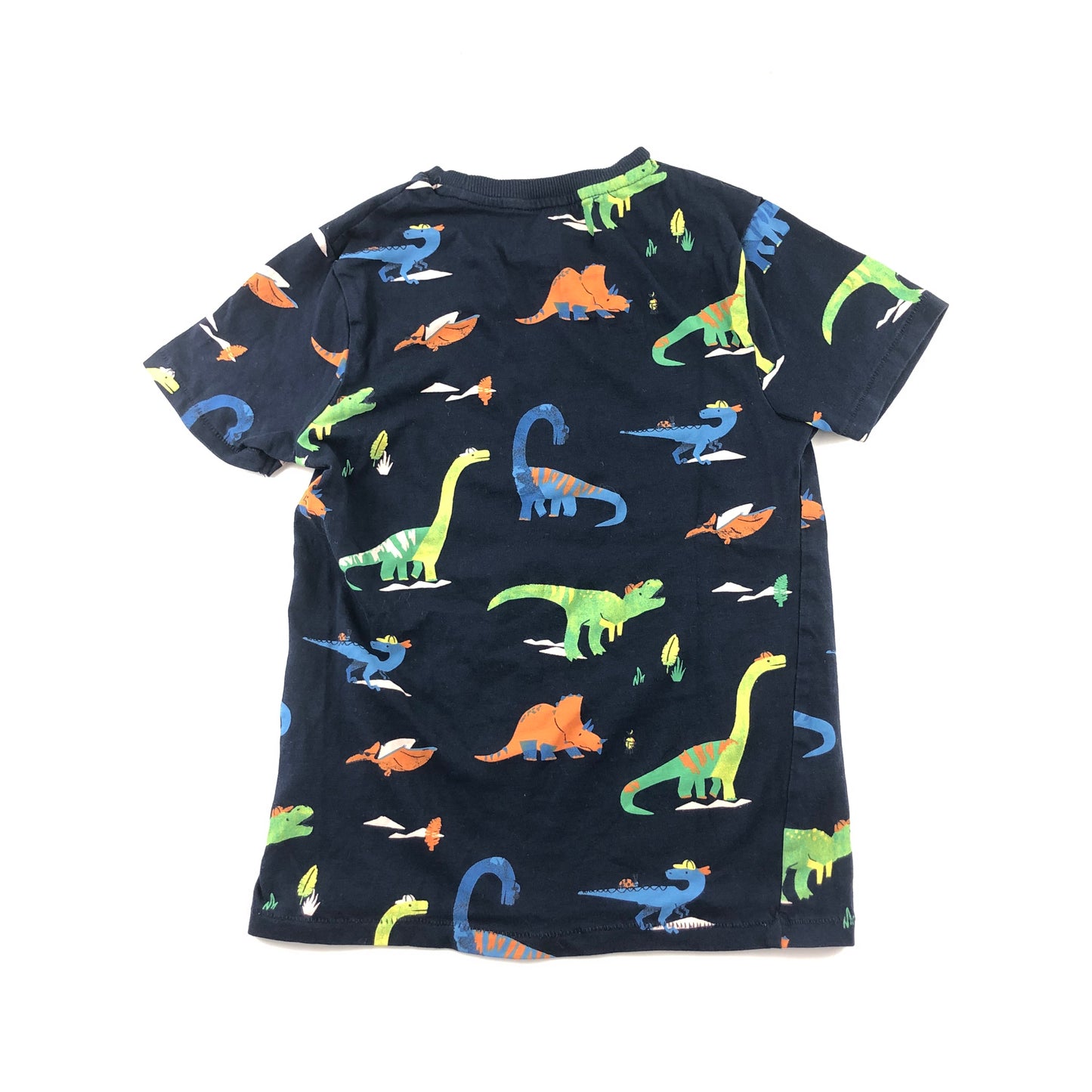 M&S T-Shirt 6-7 Years Navy Dinosaur Graphic Print