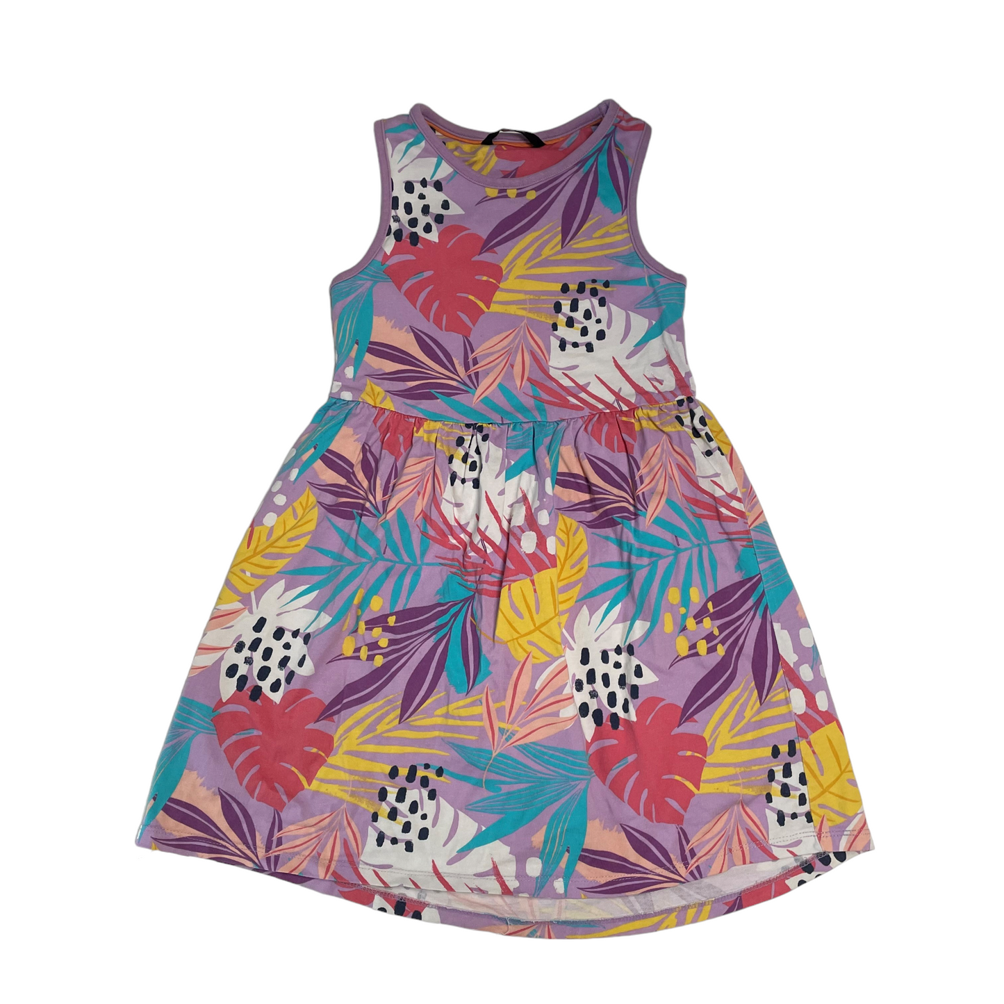 George Dress Age 7 Multicoloured Leaf print Cotton