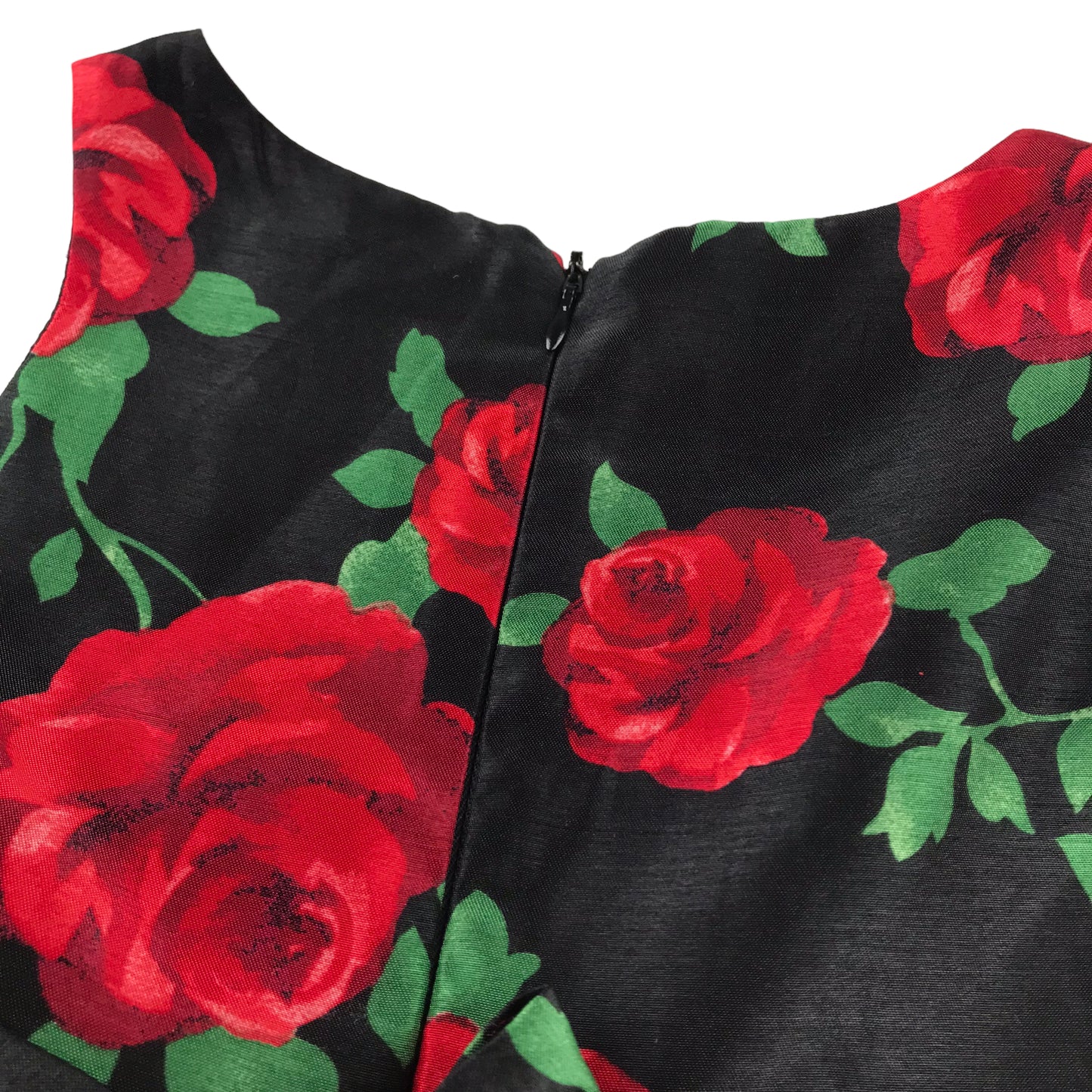 Sweetheart Rose dress 4-5 years black and red rose pattern