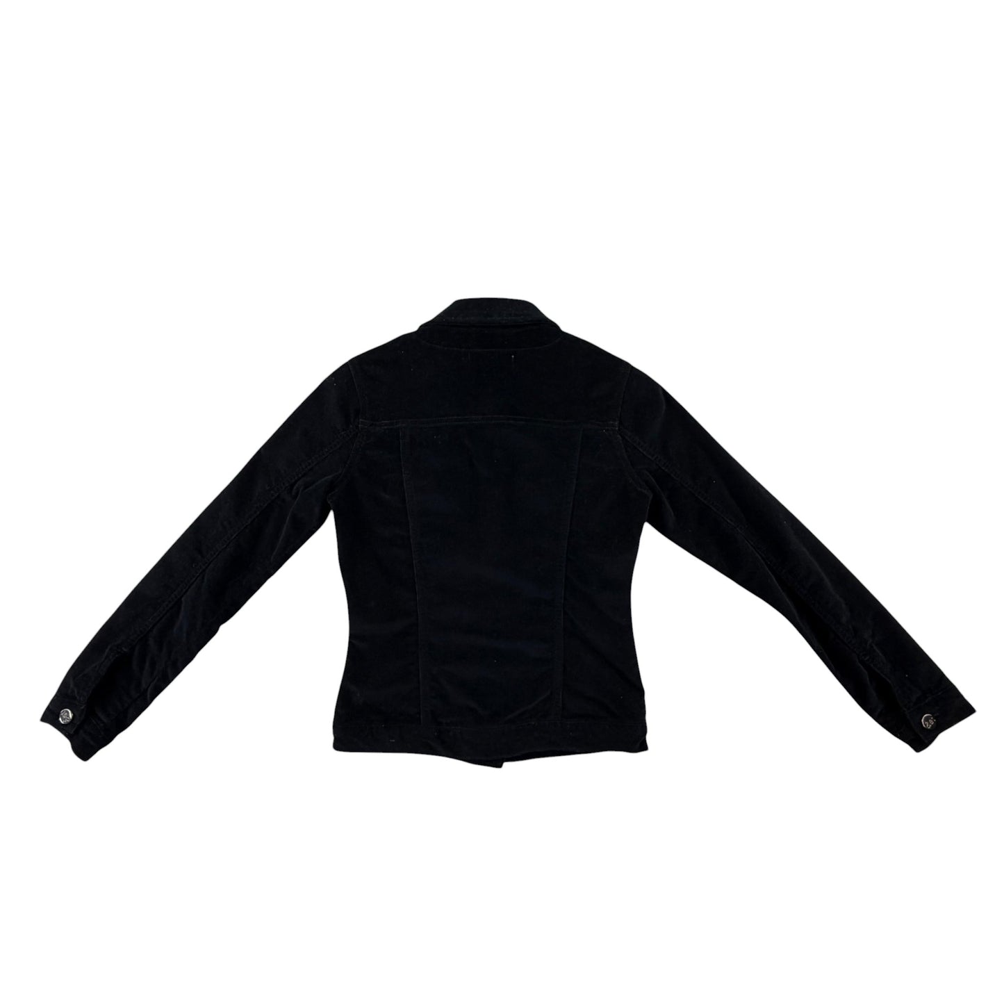 &et UK 6 black denim style jacket cotton elastane