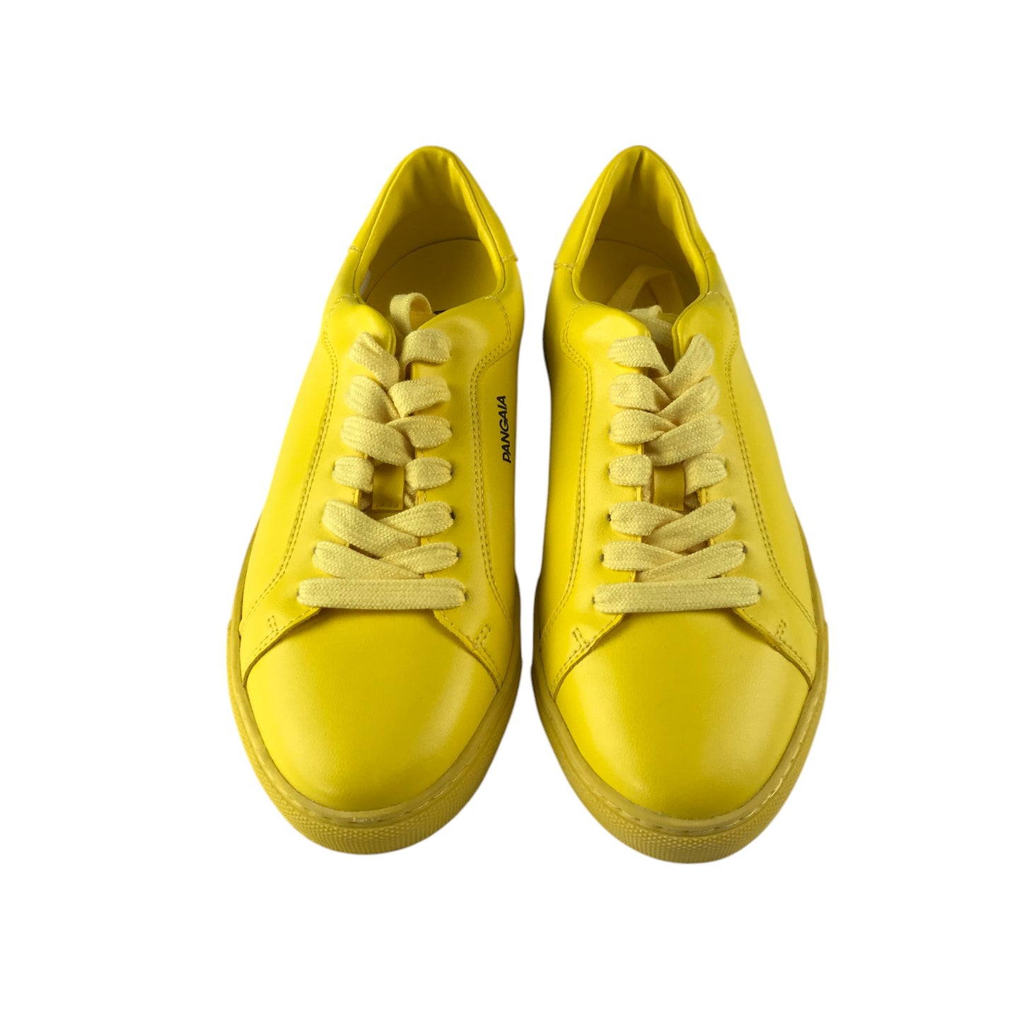 Pangaia trainers shoe size UK 5 yellow grape leather vegan