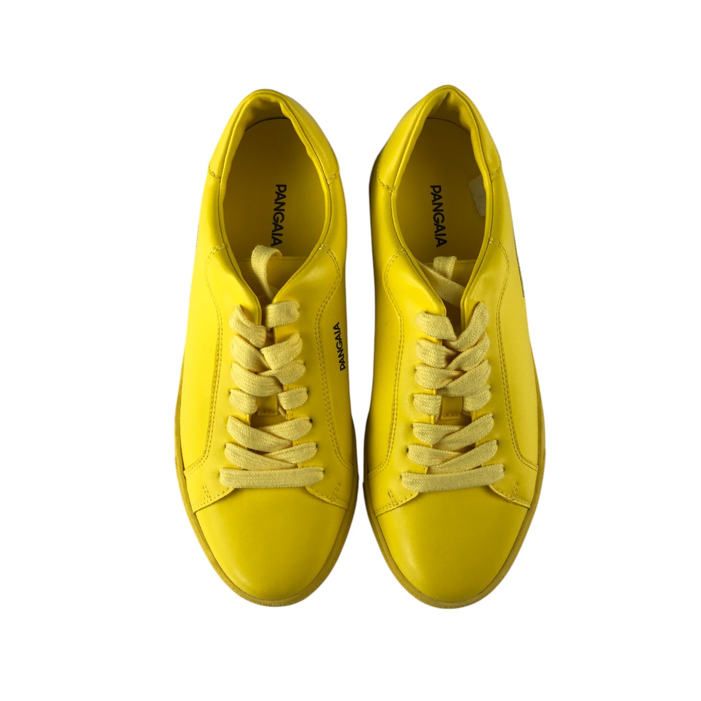 Pangaia trainers shoe size UK 5 yellow grape leather vegan