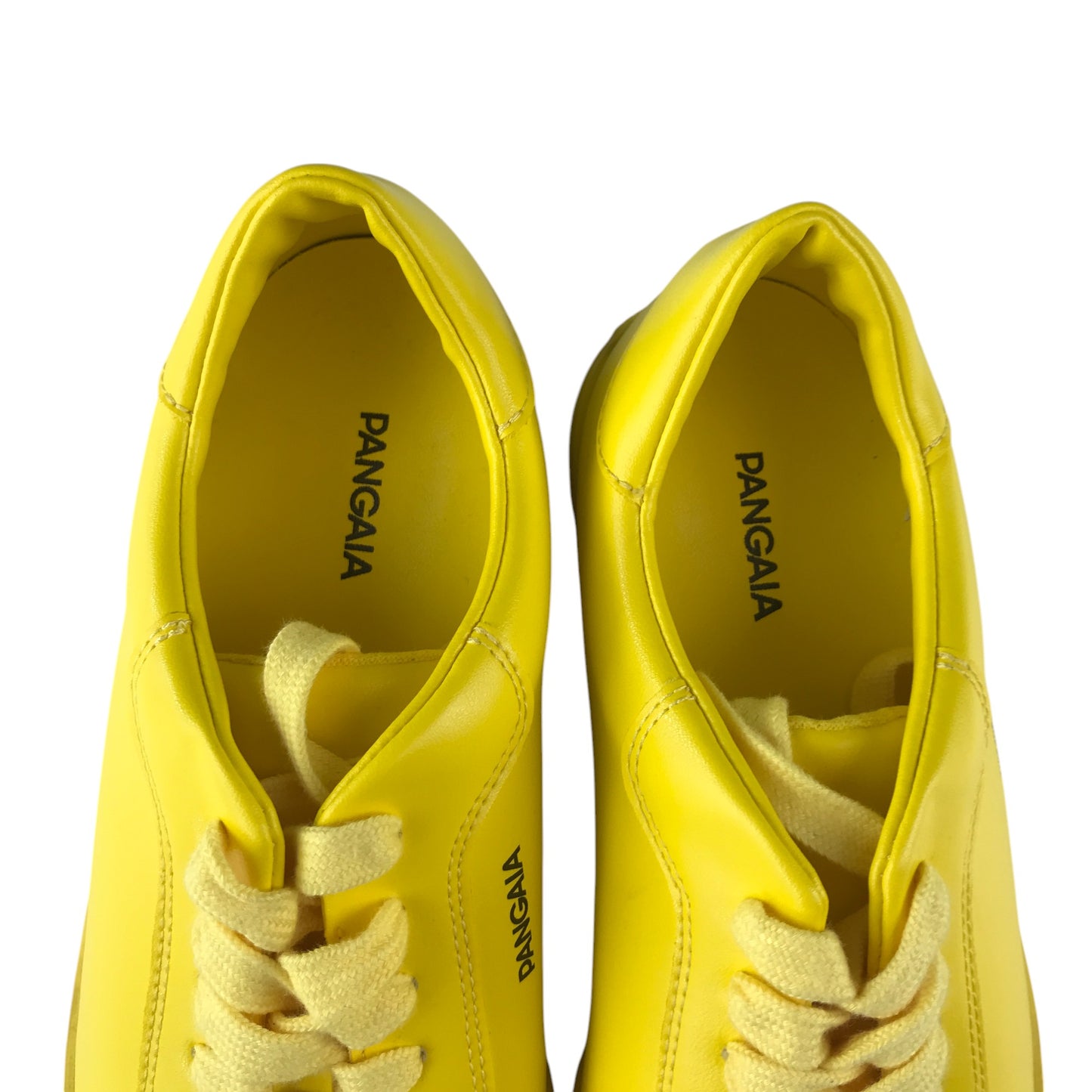 Pangaia trainers shoe size UK 5 yellow grape leather vegan