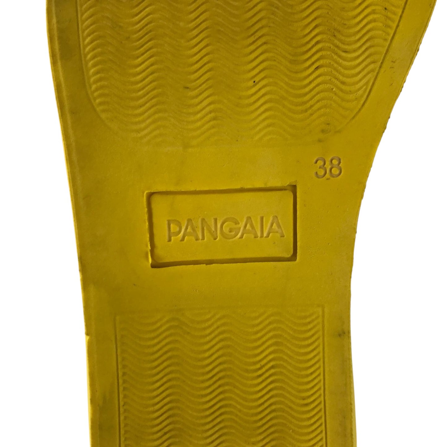 Pangaia trainers shoe size UK 5 yellow grape leather vegan