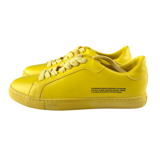 Pangaia trainers shoe size UK 5 yellow grape leather vegan