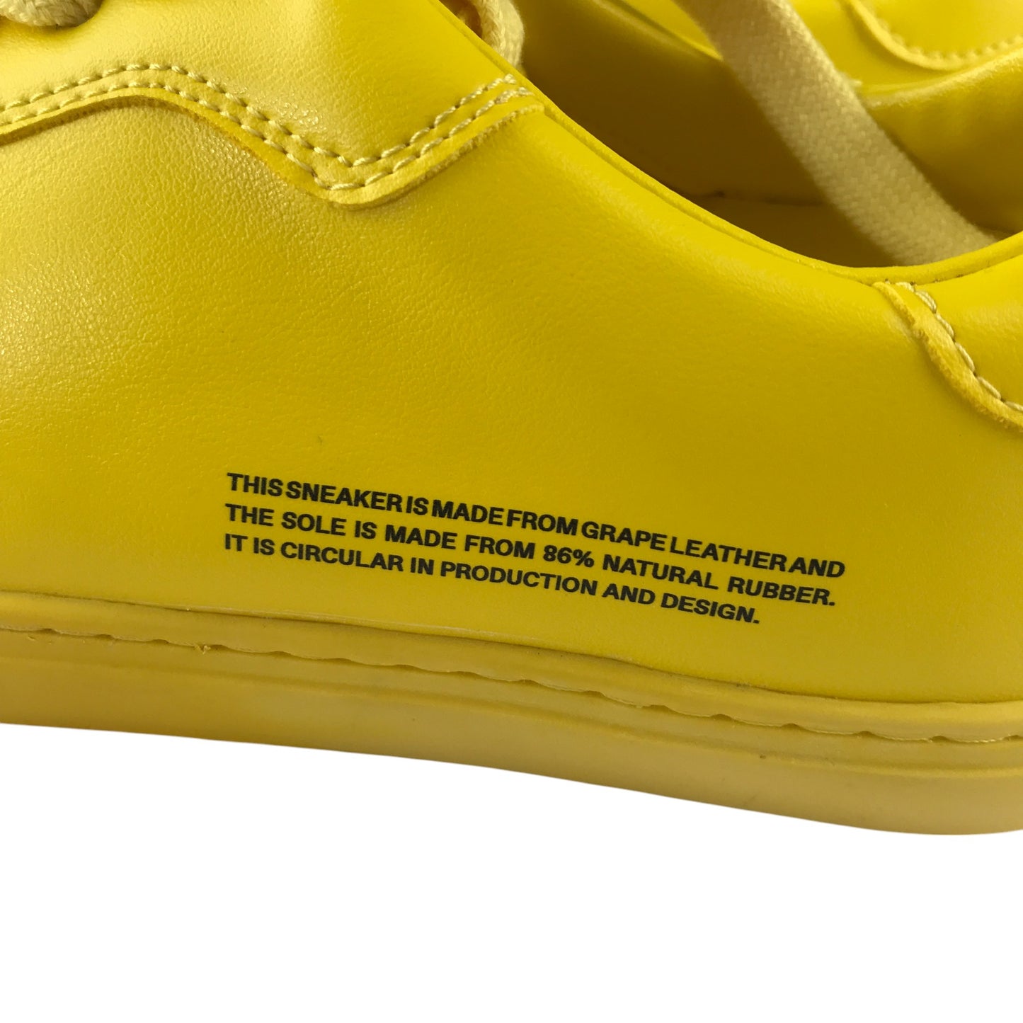 Pangaia trainers shoe size UK 5 yellow grape leather vegan