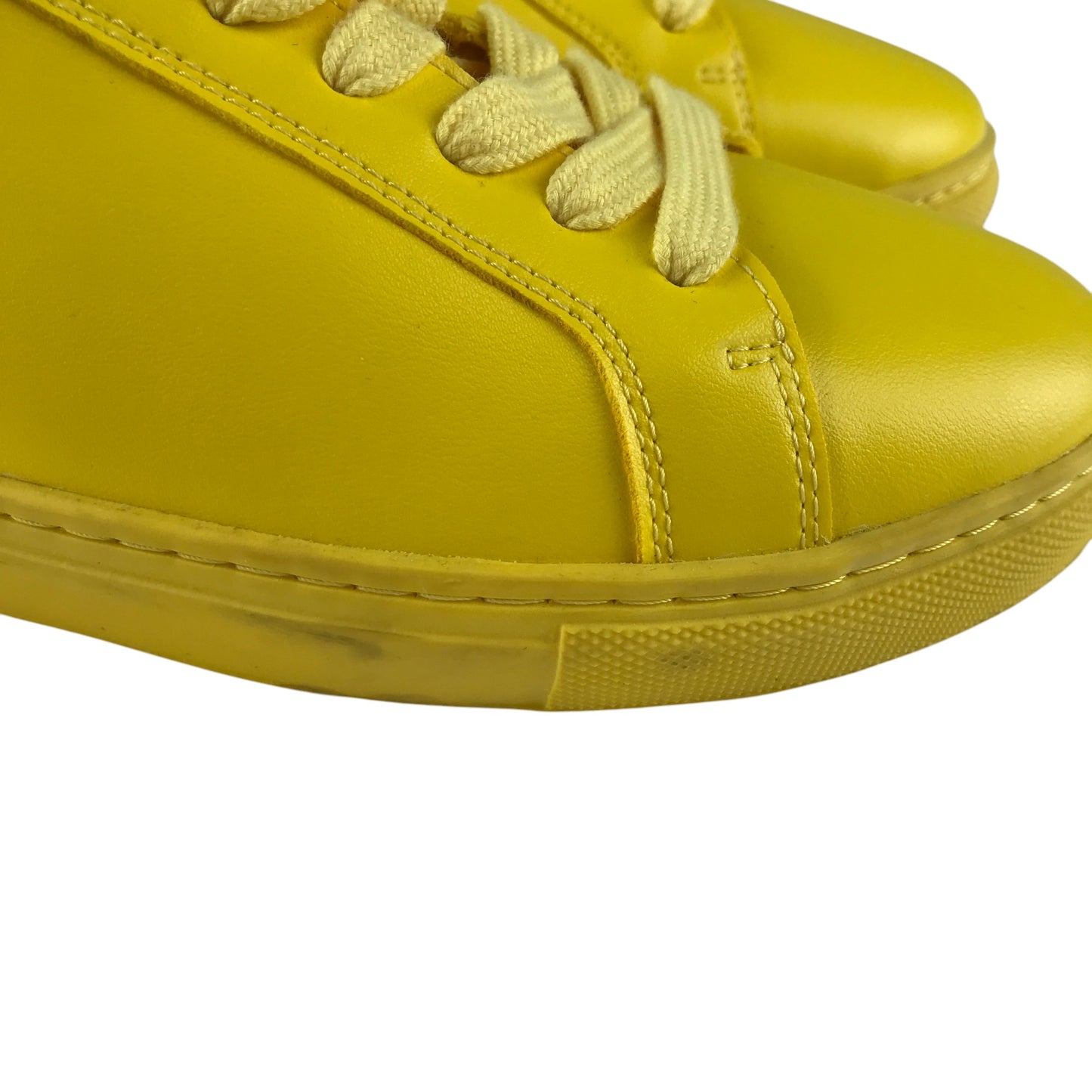 Pangaia trainers shoe size UK 5 yellow grape leather vegan