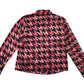 Primark blouse womens size UK 10 pink red and black graphic printed long sleeve button up