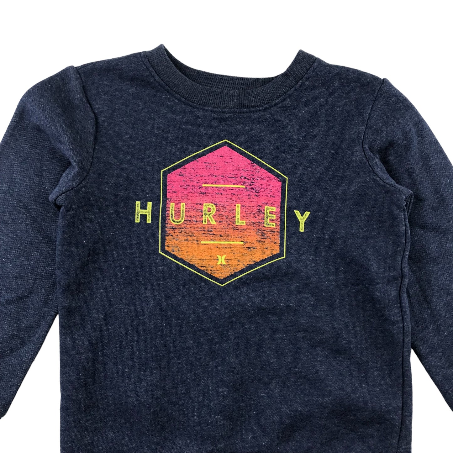 Hurley Sweater and joggers set 5-6 years navy blue print logo