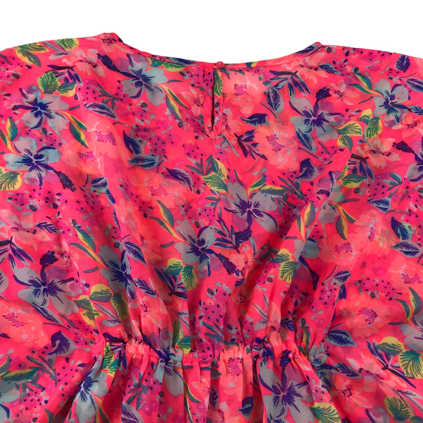 Primark kaftan 9-10 years pink floral summery blouse