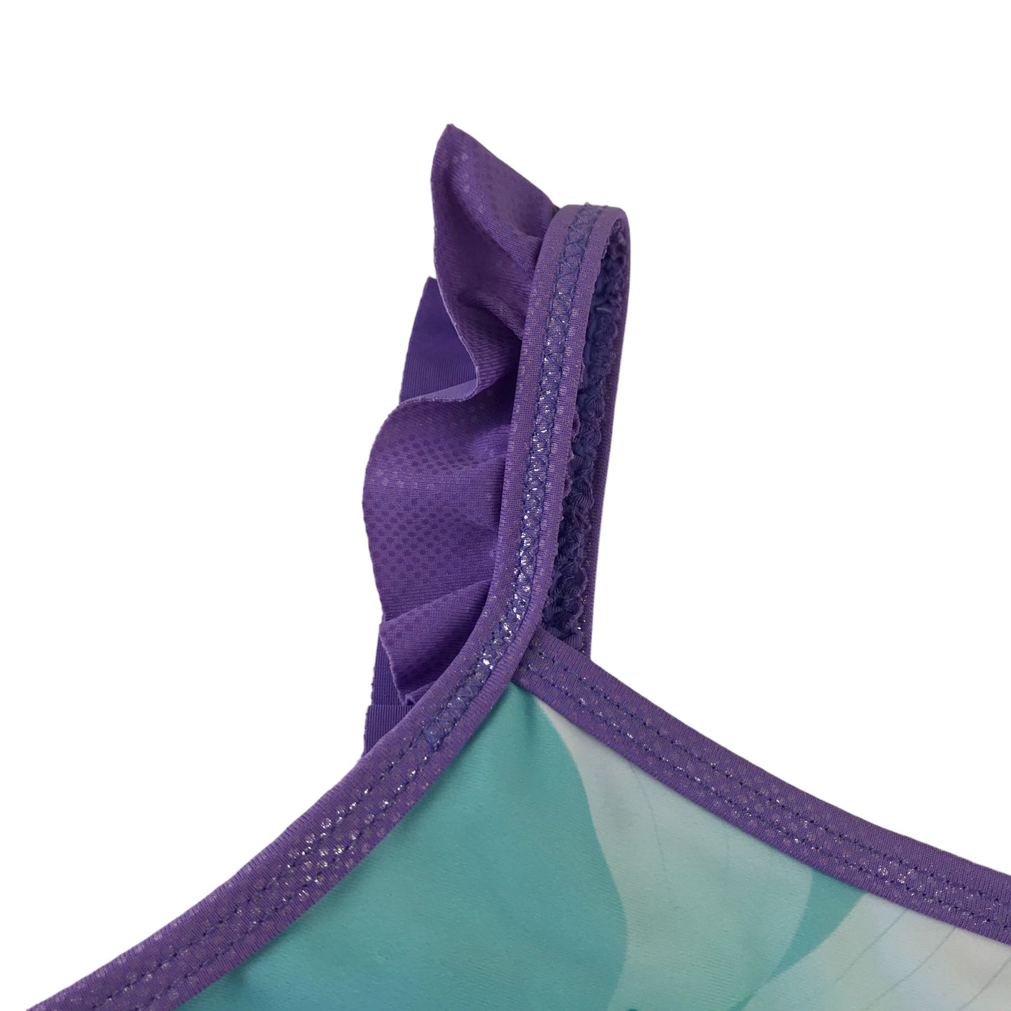 F&F swimsuit 5-6 years blue and purple Disney Ariel 2 piece swim costume