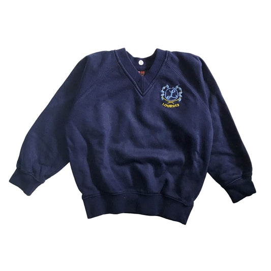 *Our Lady of Lourdes Primary Navy Blue V-neck Sweatshirt