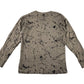 Next t-shirt 9-10 years beige with black plash pattern long sleeve cotton