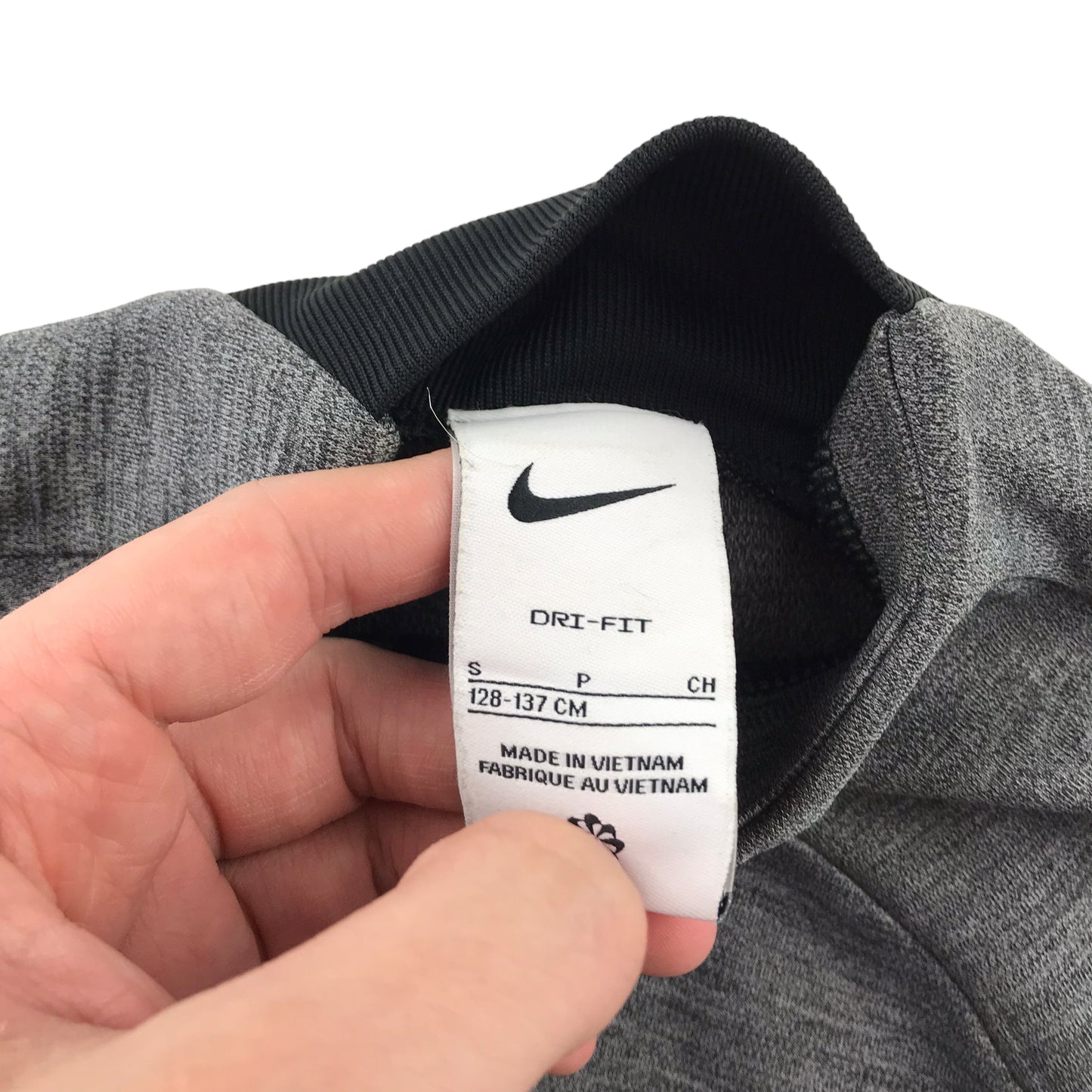 Nike sport sweatshirt 8-9 years grey full zipper sporty top