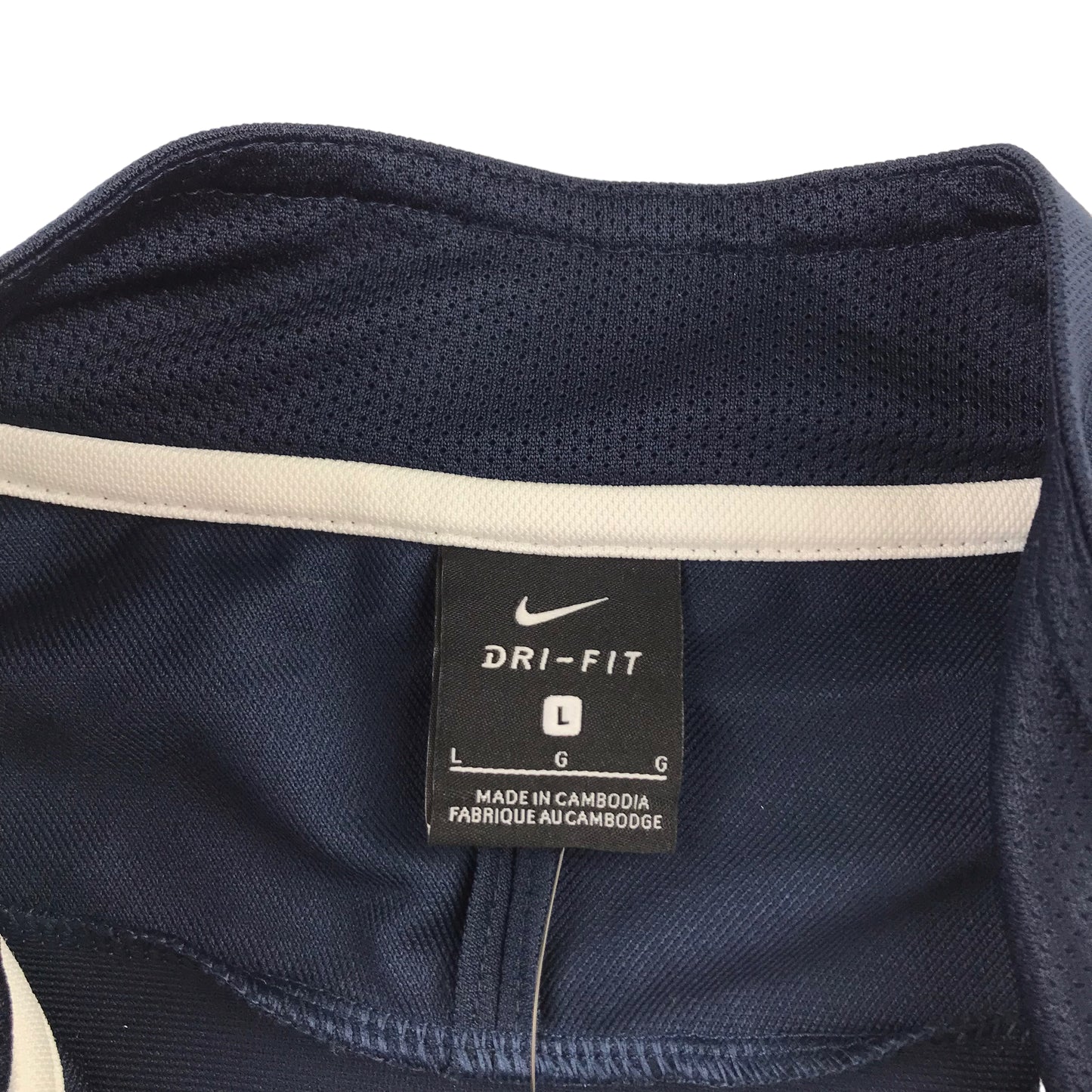 Nike sport sweatshirt men size L navy blue full zipper sporty top