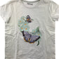 Nutmeg t-shirt 10-11 years white short sleeve butterfly print cotton
