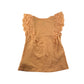 H&M top 6-8 years peachy orange lace style sleeveless butterfly frills cotton