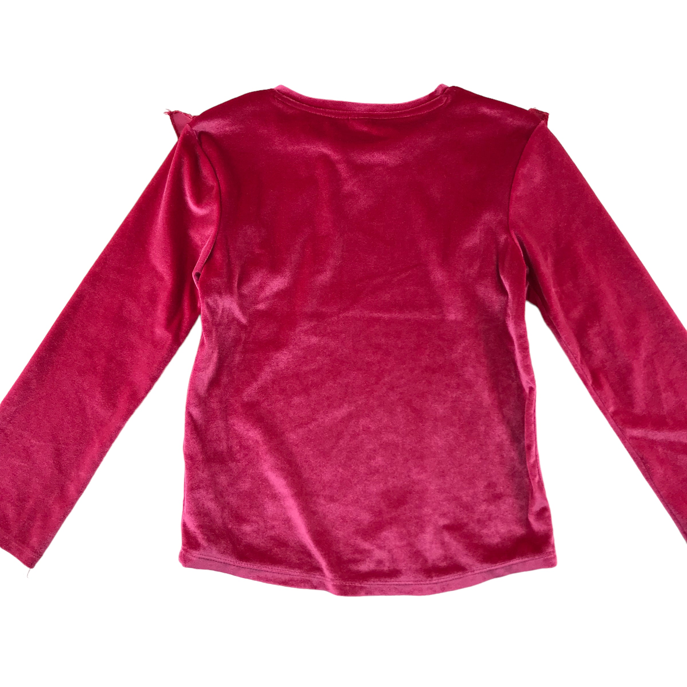 Pink velvet long sleeve top hotsell