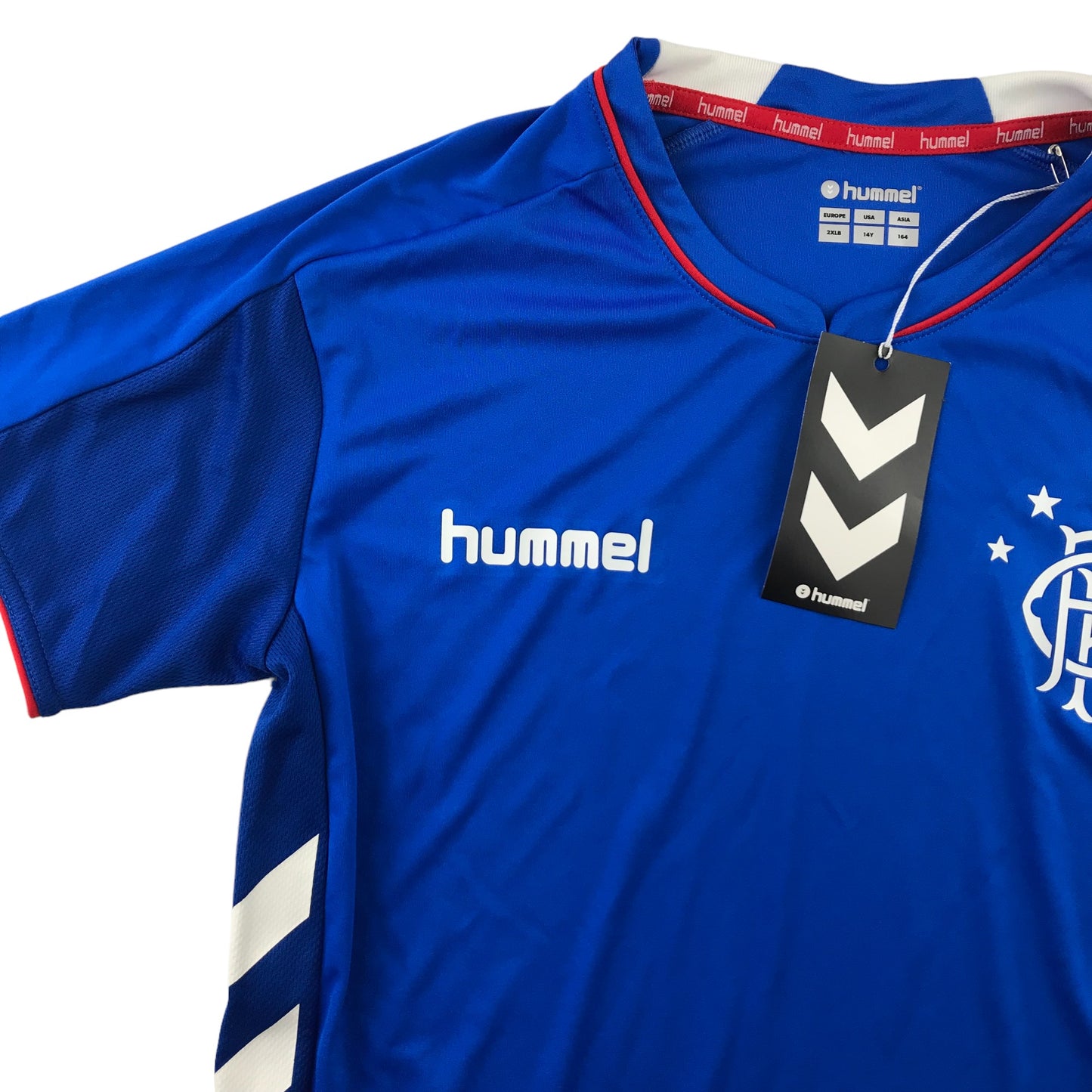 Hummel Rangers 18-19 home kit strip Age 14 Royal Blue Official Team Sports Apparel