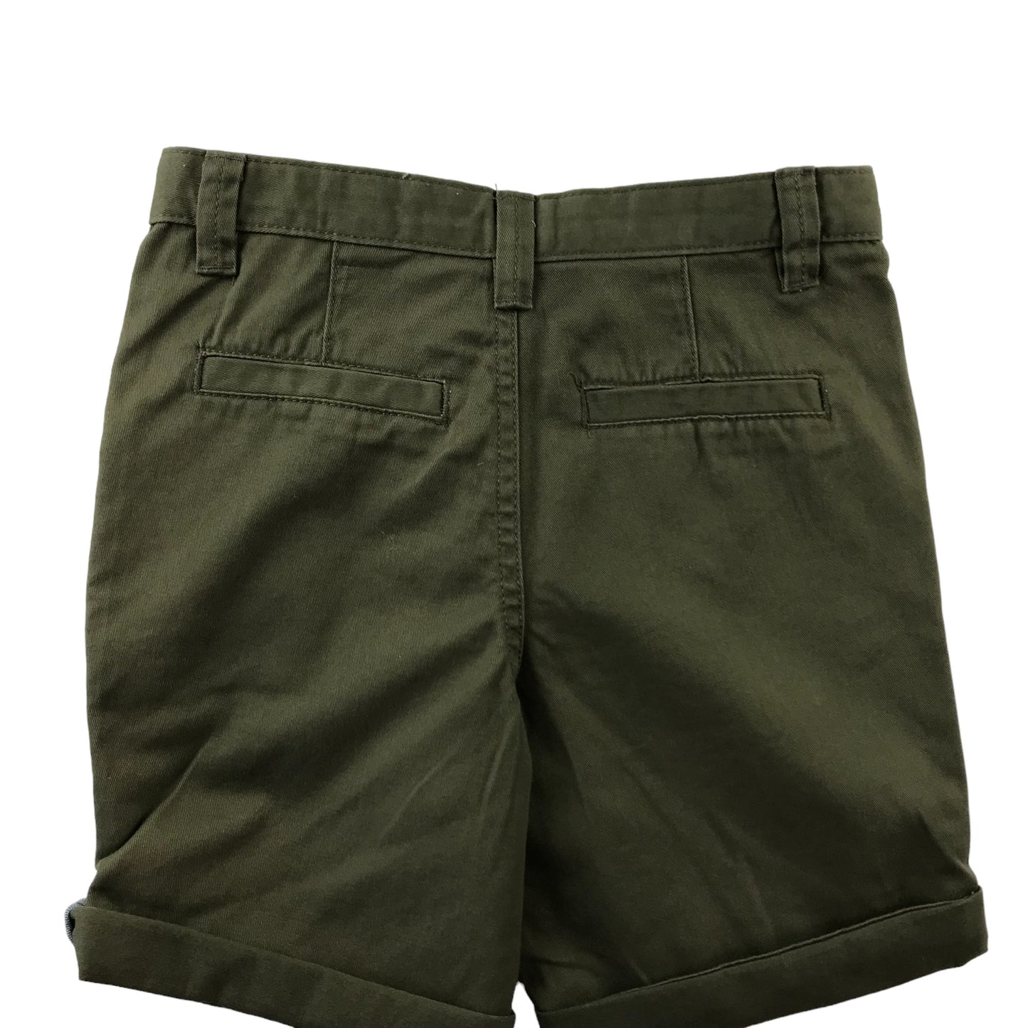 Primark Shorts Age 7 Khaki Green Chino Style Cotton