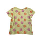 Primark t-shirt 7-8 years yellow love heart print short sleeve cotton