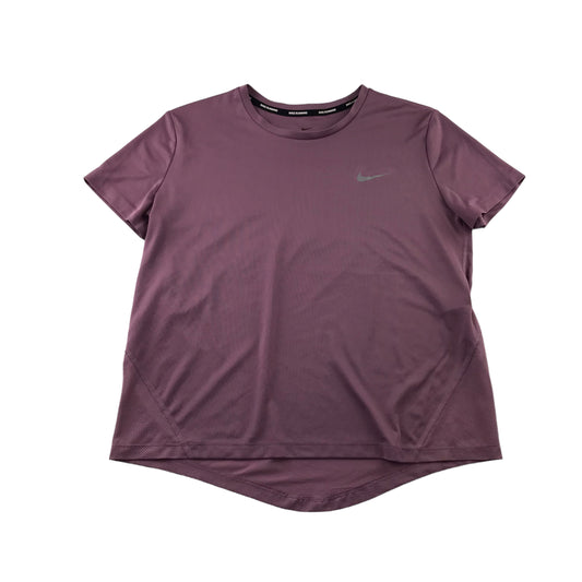 Nike sport top women size M mauve short sleeve running t-shirt