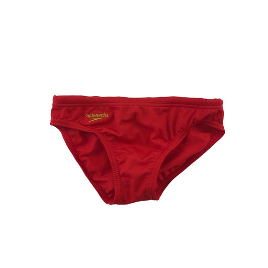 Speedo briefs 8 years red plain swim pants