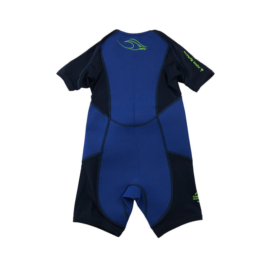 Aqua wetsuit 6 years navy blue short sleeve and leg