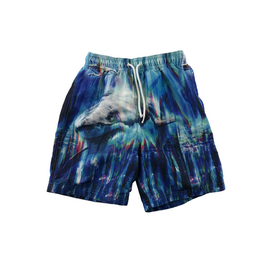 Next Swim Trunks 5-6 years blue shark print pattern shorts
