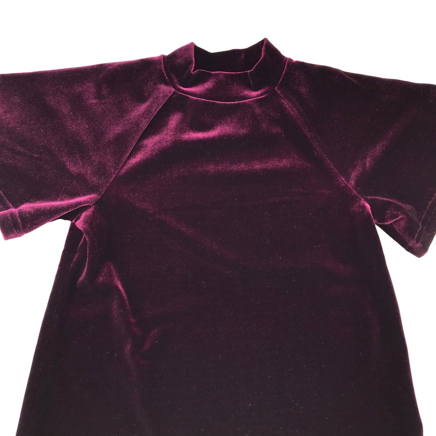 Next blouse 5-6 years purple velvet short butterfly sleeve top