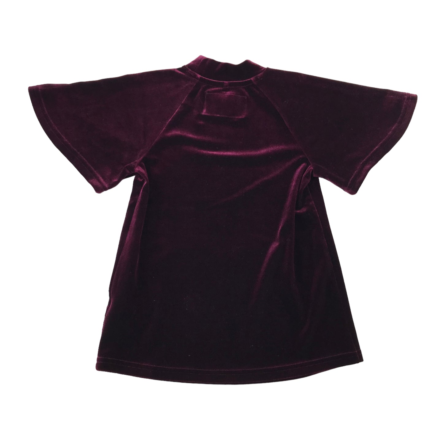 Next blouse 5-6 years purple velvet short butterfly sleeve top