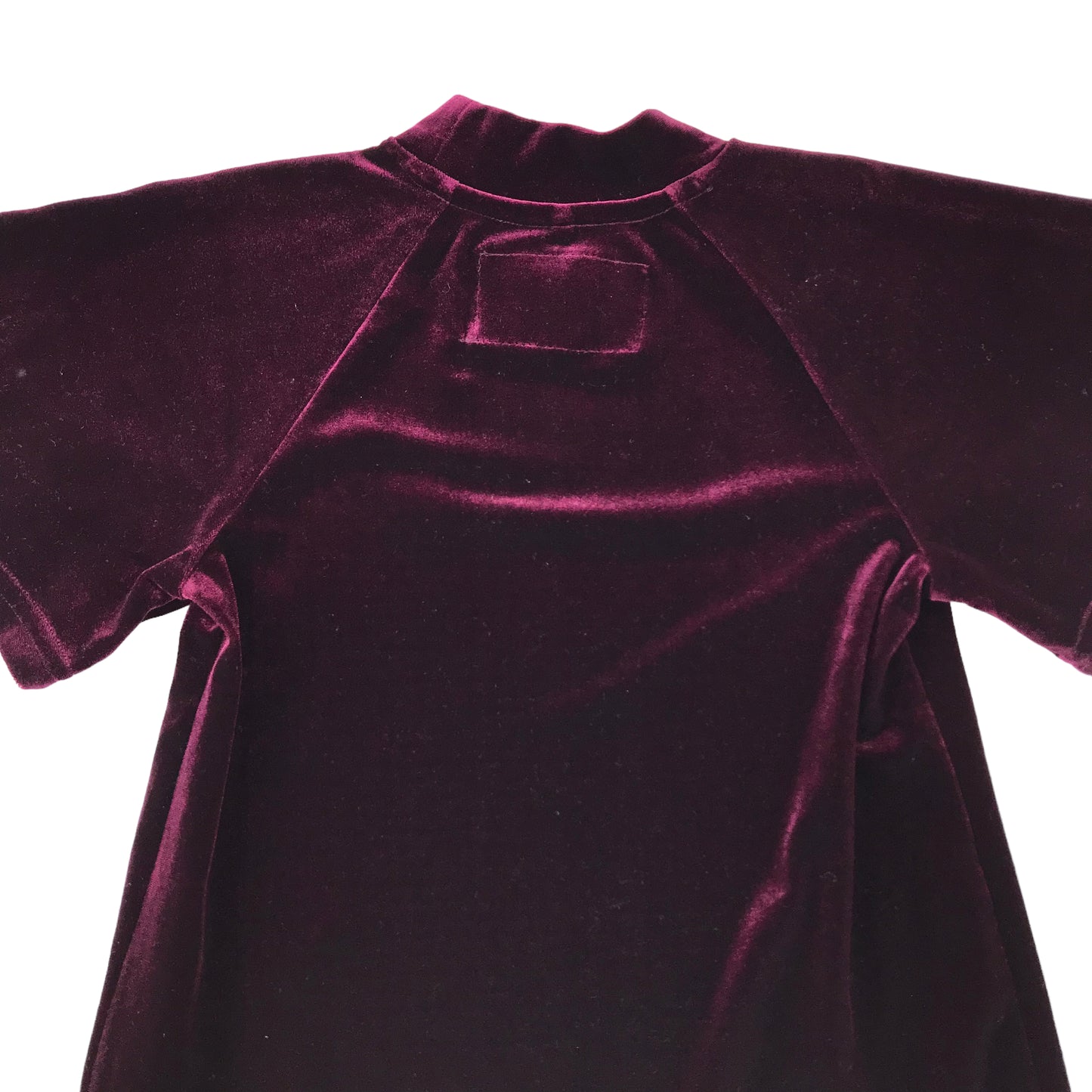 Next blouse 5-6 years purple velvet short butterfly sleeve top