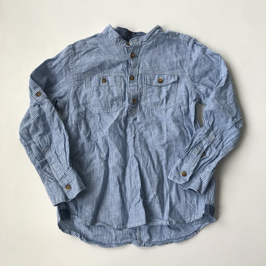 Shirt - Light Blue with Short Collars - Age 6