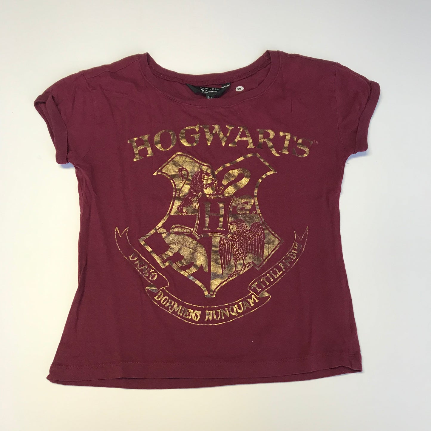 New Look Burgundy Harry Potter T-shirt Age 10