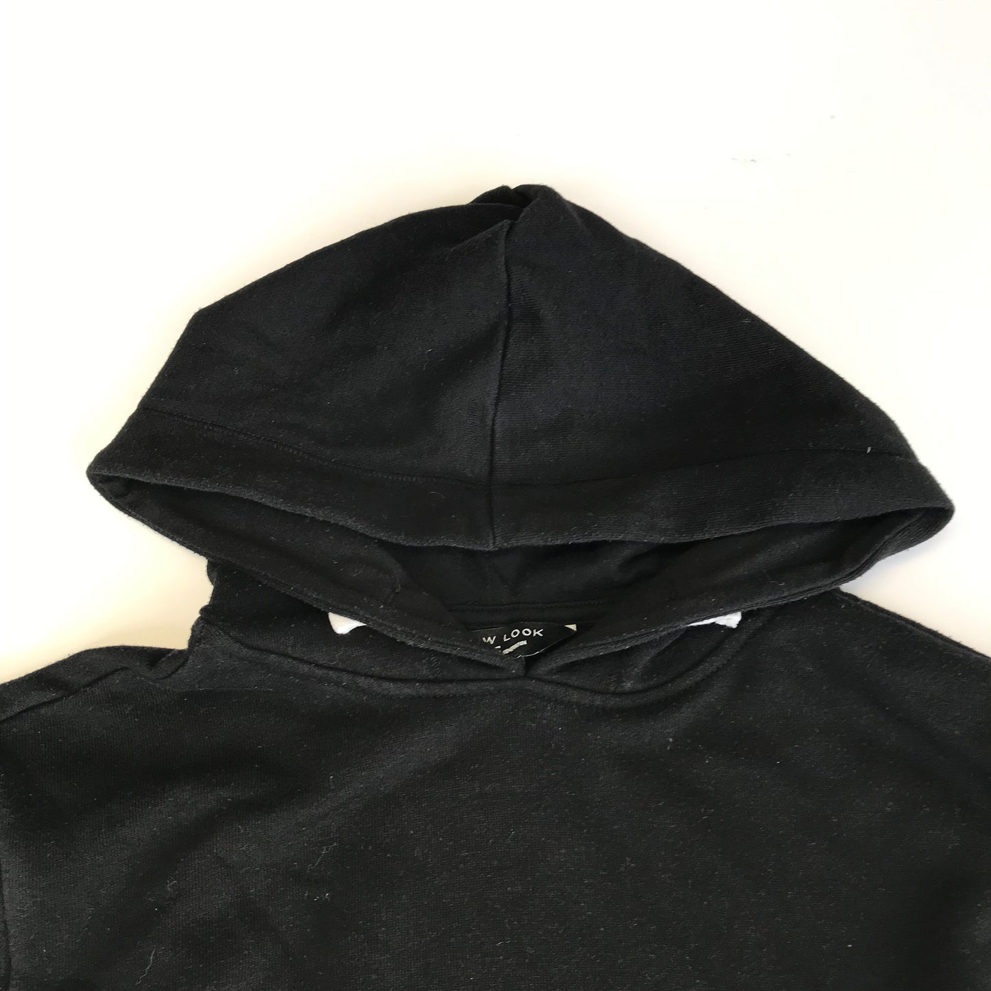 New Look Black Cropped Hoodie Age 10