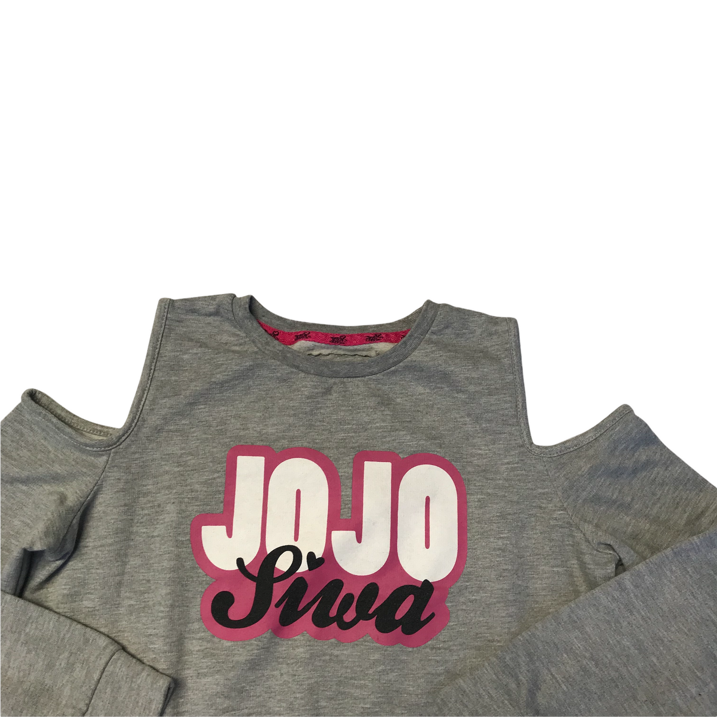 Jojo Siwa Grey Open Shoulder Sweatshirt Age 10