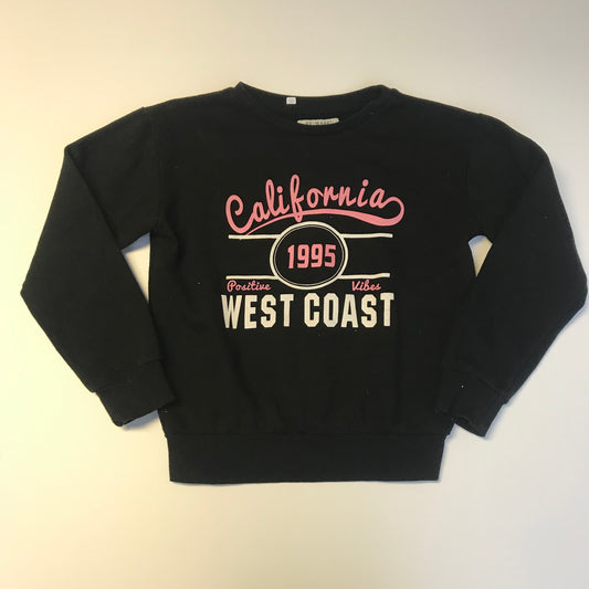 Primark California Black West Coast Sweatshirt Age 10