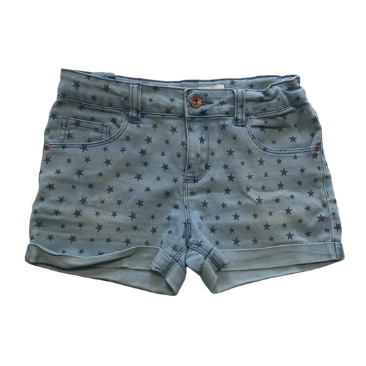 Primark Blue Star Denim Shorts Age 10