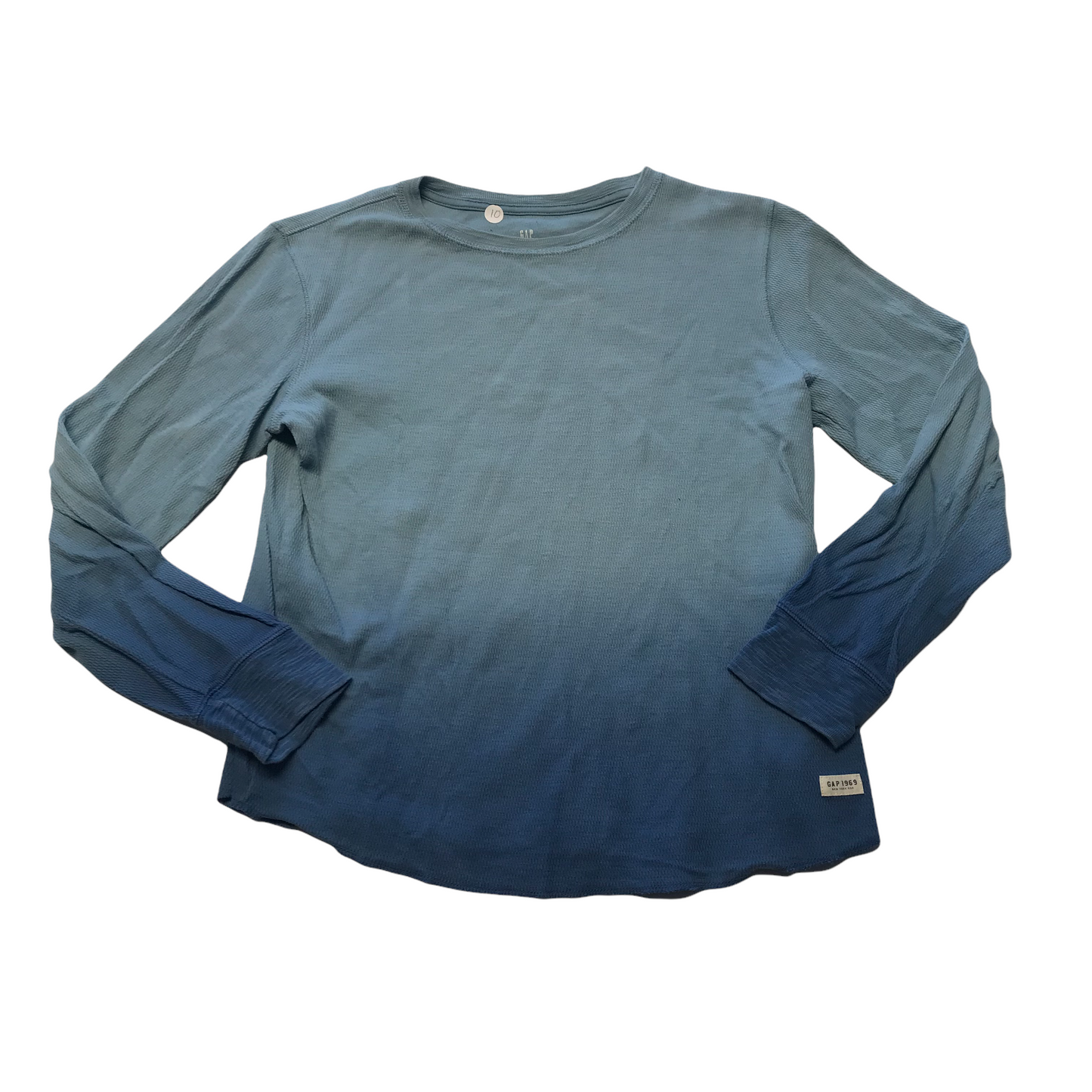 GAP Blue Gradient Long Sleeve T-shirt Age 10