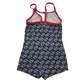 Tu Navy Blue Love Heart Pattern Swimsuit Age 10